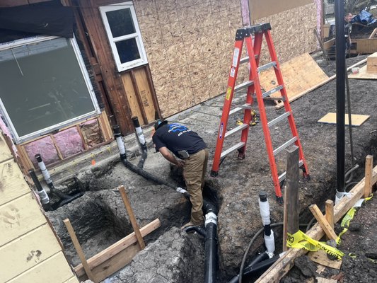 Universal Plumbing&Rooter top priority provides complete customer satisfaction and great quality services. - This project was being done for a new client. They called us directly to do their water and Plumbing for their new addition in their backyard here in San Jose area.