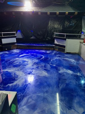 Metallic Floor at a Strip Club! - The blue + white metallic floor took only 3 days!
Call us now to receive a free estimate. Metallic Floor at a Strip Club! - The blue + white metallic floor took only 3 days!
Call us now to receive a free estimate.