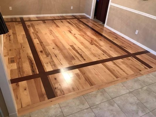 Hardwood Floors - Here are examples of some solid hardwood floors we have installed and some of the more custom things we can do with them! Hardwood Floors - Here are examples of some solid hardwood floors we have installed and some of the more custom things we can do with them!