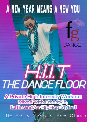 H.I.I.T. The Dance Floor - Dance Fitness - H.I.I.T. The Dance Floor- Our New Dance Fitness Private Class! Have fun doing what you love and get in your summer body ready! Pick your music and dance styles! Customized to your liking! Classic rock to a sexy bachata workout, we do it all! 

Combine your choice of latin, hiphop, salsa, freestyle, chacha etc and turn them into a great cardio workout! 

Burn up to 800 calories in an hour! Those pounds will shred off! Make it a group class by bringing up to 3 friends! Only $50 for the hour for 2 people and $12 per additional person! That's WAY CHEAPER than a personal trainer plus you will have so much fun!