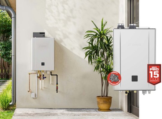 Water heaters with up to 15 year warranty - Professional installation of high-efficiency Tankless Water Heater and Water Purification Systems, delivering endless hot water while maximizing energy savings. This compact, modern system is expertly mounted for optimal performance, reliability, and a clean, streamlined look. Water heaters with up to 15 year warranty - Professional installation of high-efficiency Tankless Water Heater and Water Purification Systems, delivering endless hot water while maximizing energy savings. This compact, modern system is expertly mounted for optimal performance, reliability, and a clean, streamlined look.