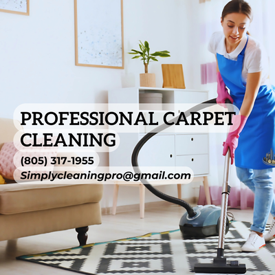 Professional Carpet Cleaning - 🔥 DIRTY CARPETS? WE BRING THEM BACK TO LIFE! 🔥

At Simply Cleaning Pro, we don’t just clean carpets—we revive them! Using top-tier professional equipment, we eliminate deep stains, pet odors, dirt, and bacteria, leaving your carpets fresh, soft, and spotless.

🏡 Residential & Commercial Carpet Cleaning
🚫 Tough Stain & Odor Removal
💨 Fast-Drying & Eco-Friendly Solutions
✅ 100% Satisfaction Guaranteed!

📸 Swipe through our Before & After photos! The results speak for themselves.

📍 Serving [Ventura County/Surrounding Areas]
📞 Call or Text: 805-317-1955

💬 Tag a friend who needs this! 👇
🔄 Share if you love fresh, clean carpets!

#SimplyCleaningPro #CarpetCleaningMagic #DeepCleanExperts #FreshCarpetVibes #YelpFaves