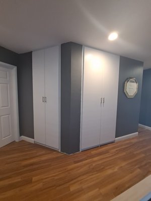 Built in cabinets - Added two white built in cabinets for homeowner. Built in cabinets - Added two white built in cabinets for homeowner.