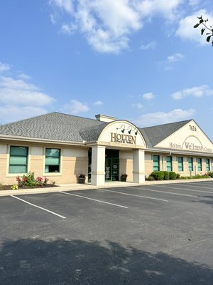 Holton Wellness Center, Centerville, OH ￼ - This was a project that started as a service call, when a chimney cap blew off and punctured a hole through the roof. After finding out, the current shingle was discontinued, and insurance claim was made, and full replacement was granted!
We were ecstatic with the way this Roof turned out for this great practice ￼ ￼