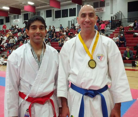 Elite Instructors | Sanjit Mandal & John Crose - Total karate experience over 60 years.
2014 USA-NKF Western State Championships
Sanjit Mandal (left)
Over 31 years of training
5th degree black belt (Gondan)
3x USA-NKF National Champion (2014, 2018, 2018)
5X USA-NKF New England Champion
Licensed referee by the USA-NKF since 2001.
Trained in Japan (2019), France (2006, 2019), Hawai’i (2010), and Mexico (2010, 2013)
John Crose (right)
Over 39 years of training
3rd degree black belt (Sandan)
2014 USA-NKF Western States Champion 18+
2014 USA-NKF Western States Champion 35+
Former Member of the AAU National Team
Competed Internationally on the AAU National Team
Sanjit Mandal has over 31 years of Martial Arts training. He first started with Tae Kwon Do in June 1988. In 1989 he started training with Sensei Hiroshi Sakumoto in Japanese Goju Ryu Karate do. Mr. Mandal was an enthusiastic practitioner, training four to five times a week. He earned his Shodan (first degree black belt) in August 1993 at the young age of 15. Mr. Mandal continued to train often, as he enjoyed being challenged mentally and physically and earned his Nidan (second degree black belt) at the age of 17. As a youth he was an avid junior competitor in open tournaments, returning with trophies in kata (forms) and kumite (sparring).
In 1996, Mr. Mandal moved to Boston, MA to attend Northeastern University. In 1997, his Sensei passed away and always inspired him to continue to train and to teach others. In November 1997, he started the Northeastern University Goju Ryu Karate-do Club at the age of 19. Mr. Mandal produced 4 USANKF national champion and over 250 medals and trophies at collegiate, local, regional, and national tournaments. We overtook top universities like Harvard, MIT, Boston College, Boston University, Brown University, Westpoint, and more.
In April 2005, Sanjit attended a 3 day 15 hour seminar followed with a Shinsa (audition of rank), and was awarded a All Japan Karatedo Federation Goju Kai Nidan (second degree black belt) by three 8th, one 7th, one 6th, and two 5th degree JKF black belts. The JKF is the oldest and highest karate federation in the Japan and the world. In addition, he was awarded a Seiwa Kai Sandan (third degree black belt).
In the summer of 2009, Mr. Mandal was awarded a Seiwa Kai Yondan (4th degree black belt) and in November 2013 in Mexico after participating in a 15 hour seminar he earned his All Japan Karatedo Federation Goju Kai Yondan (4th degree black belt). His panel consisted of one 8th, three 7th, two 6th dan, and two 5th degree JKF black belts.
After focusing on teaching and training under Sensei Vassie Naidoo in Santa Monica for 3.5 years, he decided to start competing again. Being the eldest of all of his competitors, most around 20, he managed to earn, two 2nd place and 3rd place medals. and hopes to continue to train and compete to demonstrate that age isn’t the factor; instead, it is the quality of the training.
Other recent achievements:
1st place 2014 USA-NKF National Championships Men’s Okinawan Kata
1st place 2018 USA-NKF National Championships Men’s Okinawan Kata
1st place 2018 USA-NKF National Championships Men’s 35+ Advanced Kata
3X Silver Medalist USA-NKF Northern California Karate Championships (2010, 2011, & 2014)
5X USA-NKF New England Champion (kata & kumite)
3X USA-NKF New England Vice Champion (kata & kumite)
5X NECKC Advanced Kata Champion (team & individual)
2nd place 2003 Fall NAKF/NECKC Men’s Black Belt Advanced Kata
3rd place 2003 USA-NKF National Championships Men’s Okinawan Black Belt Kata
His current instructors are:
Seiichi Fujiwara – 8th dan Seiwa Kai and JKF Goju Kai
Leo Lepinski – 8th dan Seiwa Kai and 8th Dan JKF Goju Kai (deceased in 2018)
Vassie Naidoo – 8th dan Seiwa Kai, 6th JKF Goju Kai, and 6th dan WKF (World Karatedo Federation) (Santa Monica)
Jim Pounds – 7th dan Seiwa Kai and 5th JKF Goju Kai (Austin, TX)
Johnpaul Williams – 6th dan Seiwa Kai and 5th dan JKF Goju Kai (San Francisco) Elite Instructors | Sanjit Mandal & John Crose - Total karate experience over 60 years.
2014 USA-NKF Western State Championships
Sanjit Mandal (left)
Over 31 years of training
5th degree black belt (Gondan)
3x USA-NKF National Champion (2014, 2018, 2018)
5X USA-NKF New England Champion
Licensed referee by the USA-NKF since 2001.
Trained in Japan (2019), France (2006, 2019), Hawai’i (2010), and Mexico (2010, 2013)
John Crose (right)
Over 39 years of training
3rd degree black belt (Sandan)
2014 USA-NKF Western States Champion 18+
2014 USA-NKF Western States Champion 35+
Former Member of the AAU National Team
Competed Internationally on the AAU National Team
Sanjit Mandal has over 31 years of Martial Arts training. He first started with Tae Kwon Do in June 1988. In 1989 he started training with Sensei Hiroshi Sakumoto in Japanese Goju Ryu Karate do. Mr. Mandal was an enthusiastic practitioner, training four to five times a week. He earned his Shodan (first degree black belt) in August 1993 at the young age of 15. Mr. Mandal continued to train often, as he enjoyed being challenged mentally and physically and earned his Nidan (second degree black belt) at the age of 17. As a youth he was an avid junior competitor in open tournaments, returning with trophies in kata (forms) and kumite (sparring).
In 1996, Mr. Mandal moved to Boston, MA to attend Northeastern University. In 1997, his Sensei passed away and always inspired him to continue to train and to teach others. In November 1997, he started the Northeastern University Goju Ryu Karate-do Club at the age of 19. Mr. Mandal produced 4 USANKF national champion and over 250 medals and trophies at collegiate, local, regional, and national tournaments. We overtook top universities like Harvard, MIT, Boston College, Boston University, Brown University, Westpoint, and more.
In April 2005, Sanjit attended a 3 day 15 hour seminar followed with a Shinsa (audition of rank), and was awarded a All Japan Karatedo Federation Goju Kai Nidan (second degree black belt) by three 8th, one 7th, one 6th, and two 5th degree JKF black belts. The JKF is the oldest and highest karate federation in the Japan and the world. In addition, he was awarded a Seiwa Kai Sandan (third degree black belt).
In the summer of 2009, Mr. Mandal was awarded a Seiwa Kai Yondan (4th degree black belt) and in November 2013 in Mexico after participating in a 15 hour seminar he earned his All Japan Karatedo Federation Goju Kai Yondan (4th degree black belt). His panel consisted of one 8th, three 7th, two 6th dan, and two 5th degree JKF black belts.
After focusing on teaching and training under Sensei Vassie Naidoo in Santa Monica for 3.5 years, he decided to start competing again. Being the eldest of all of his competitors, most around 20, he managed to earn, two 2nd place and 3rd place medals. and hopes to continue to train and compete to demonstrate that age isn’t the factor; instead, it is the quality of the training.
Other recent achievements:
1st place 2014 USA-NKF National Championships Men’s Okinawan Kata
1st place 2018 USA-NKF National Championships Men’s Okinawan Kata
1st place 2018 USA-NKF National Championships Men’s 35+ Advanced Kata
3X Silver Medalist USA-NKF Northern California Karate Championships (2010, 2011, & 2014)
5X USA-NKF New England Champion (kata & kumite)
3X USA-NKF New England Vice Champion (kata & kumite)
5X NECKC Advanced Kata Champion (team & individual)
2nd place 2003 Fall NAKF/NECKC Men’s Black Belt Advanced Kata
3rd place 2003 USA-NKF National Championships Men’s Okinawan Black Belt Kata
His current instructors are:
Seiichi Fujiwara – 8th dan Seiwa Kai and JKF Goju Kai
Leo Lepinski – 8th dan Seiwa Kai and 8th Dan JKF Goju Kai (deceased in 2018)
Vassie Naidoo – 8th dan Seiwa Kai, 6th JKF Goju Kai, and 6th dan WKF (World Karatedo Federation) (Santa Monica)
Jim Pounds – 7th dan Seiwa Kai and 5th JKF Goju Kai (Austin, TX)
Johnpaul Williams – 6th dan Seiwa Kai and 5th dan JKF Goju Kai (San Francisco)