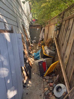Before and After - Side yard clean out Before and After - Side yard clean out