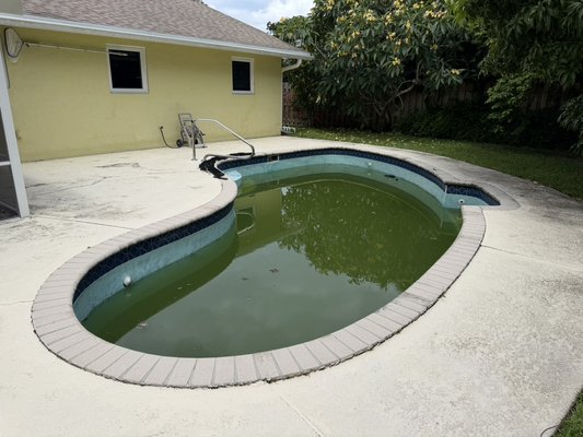 Wellington Pool Remodel Project - This Wellington pool was completely transformed with a full renovation from the shell up. We removed the worn finishes and installed elegant marble coping, premium glass waterline tile, and beautiful Florida Stucco Sky Blue plaster to give the pool a fresh, modern look. The renovation also included equipment and plumbing updates to improve efficiency and reliability. The end result is a stunning backyard centerpiece that’s easier to maintain and built to provide years of enjoyment. At Blue Key Pools, we take pride in delivering high quality craftsmanship and bringing older pools back to life with premium materials and attention to every detail. Wellington Pool Remodel Project - This Wellington pool was completely transformed with a full renovation from the shell up. We removed the worn finishes and installed elegant marble coping, premium glass waterline tile, and beautiful Florida Stucco Sky Blue plaster to give the pool a fresh, modern look. The renovation also included equipment and plumbing updates to improve efficiency and reliability. The end result is a stunning backyard centerpiece that’s easier to maintain and built to provide years of enjoyment. At Blue Key Pools, we take pride in delivering high quality craftsmanship and bringing older pools back to life with premium materials and attention to every detail.
