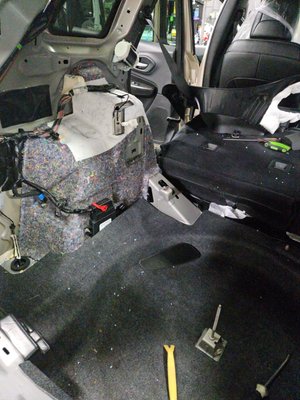 Headliner Replacement - Job was replacing the headliner in a Pacifica. Required removing a large portion of the interior. Headliner Replacement - Job was replacing the headliner in a Pacifica. Required removing a large portion of the interior.
