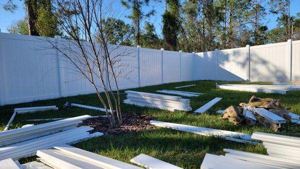 Installing Fence - Installing a Vinyl Fence Installing Fence - Installing a Vinyl Fence