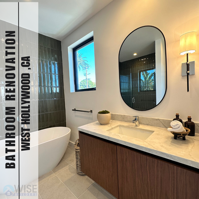 Bathroom Remodel | West Hollywood, CA - This bathroom remodel has floor-to-ceiling tiles that elevate the wow factor. This project is one of our absolute favorites, as we take joy in not only designing but also in realizing our clients' visions. Bathroom Remodel | West Hollywood, CA - This bathroom remodel has floor-to-ceiling tiles that elevate the wow factor. This project is one of our absolute favorites, as we take joy in not only designing but also in realizing our clients' visions.
