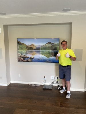 TV Installation - All in a days work. Saving my customers money and delivering world class service! TV Installation - All in a days work. Saving my customers money and delivering world class service!