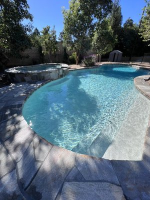 New Free Form Pool & Spa Build - Camarillo - Brand new pool and spa build in Camarillo. This is a free form pool and spa with beautiful stone coping and stones capes mini pebble finish. New Free Form Pool & Spa Build - Camarillo - Brand new pool and spa build in Camarillo. This is a free form pool and spa with beautiful stone coping and stones capes mini pebble finish.