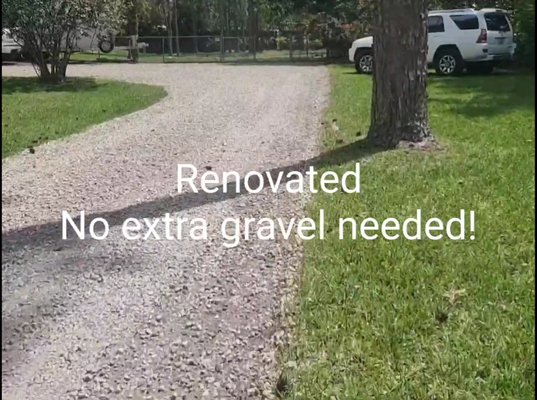 Restore Your Gravel Areas For Less - At Gravel Renovation Solutions, we are committed to providing honest, exceptional customer service, and outstanding results. We take pride in our repair approach that recaptures your existing gravel and requires little to no additional aggregate to achieve a signature finish. Saving you Time and Money. Contact us today!