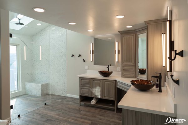 Master Bathroom Remodel in Morgan Hill - Total gut of a master bathroom in Morgan Hill. This project was designed, built and professionally managed by Direct Home Remodeling Inc. (408)569-5512