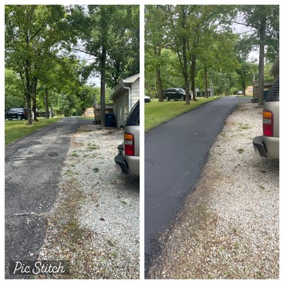 Large Residential Driveway Seal - Although we specialize in commercial parking lots, we also service large residential driveways. Our airport quality sealer will make you stand out amongst your neighbors.