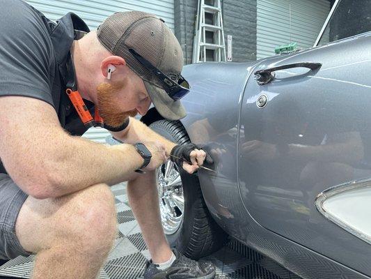 Touch Up Paint - Got rock chips? 
Everyone knows that rock chips can make your vehicle look like it has freckles, and not the cute kind of freckles either cause let’s face it, freckles don't look good on a car or truck. Cool Auto wants to make sure that the touch up paint that is used matches the color of your vehicle when we need to at times we will have it customized to the vehicles’ exact color. So even if your vehicle is a little up in age and the paint isn't as red as it used to be, the touch up paint technician can match the current red of your vehicle to make it blend in better so that it's hardly noticeable. Amazing, right?
You can come to Cool Auto and get a Ceramic Coating and a touch up paint all in the same day. This saves you time and from having to drive to two different places. Convenience is our goal when it comes to our clients.