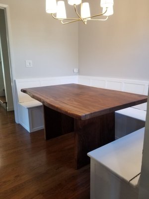 Kitchen black walnut table - Custom-made black walnut dining table Kitchen black walnut table - Custom-made black walnut dining table