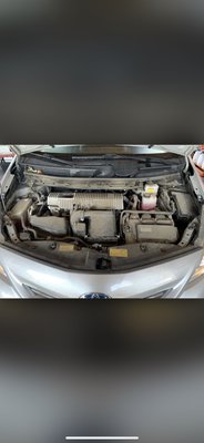 engine cleaning and degrease - after every major service or if customer request to clean engine assembly this can be done to your car without harming the eletronics on your car and make it look and smell better to