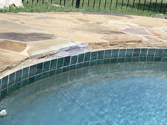 Tile replacement - Tile fall off pieces at a time so the cheapest solution is to replace them as they fall off preventing further damage to the pool that leads to a leak