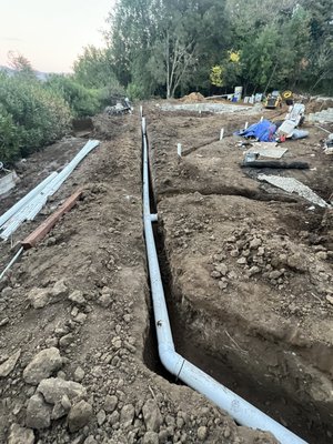 New drainage system installation Danville California - New drainage installation  New drainage system installation Danville California - New drainage installation 