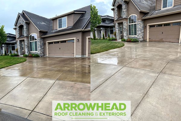 Power Washing Cleaning Services - Not only do moss and mildew look bad, but they can also create issues with the integrity of your property and cause health problems for the people and pets in your home. But these microbes don’t go down easily. That’s why you should call Arrowhead Roof Cleaning & Exteriors for Pressure washing services. When we come to your property, we’ll clean up your place and bring it back to pristine condition, getting rid of mold and mildew–guaranteed! Power Washing Cleaning Services - Not only do moss and mildew look bad, but they can also create issues with the integrity of your property and cause health problems for the people and pets in your home. But these microbes don’t go down easily. That’s why you should call Arrowhead Roof Cleaning & Exteriors for Pressure washing services. When we come to your property, we’ll clean up your place and bring it back to pristine condition, getting rid of mold and mildew–guaranteed!