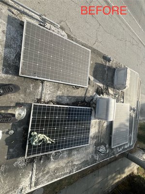 Solar panels - Cleaning solar panels and sealing windows