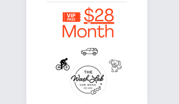 Monthly Pass Special: Only $28! - Are you tired of mud and grime spoiling your biking adventures? Or maybe your pup loves to roll around in the dirt? With our $28 Wash Lab Monthly Pass, you can keep everything clean without breaking a sweat! Wash your car, bike, dog – every single day if you wish – for just $28 a month!
Your hubby, wife, and air-b-n-b owner will love you! Monthly Pass Special: Only $28! - Are you tired of mud and grime spoiling your biking adventures? Or maybe your pup loves to roll around in the dirt? With our $28 Wash Lab Monthly Pass, you can keep everything clean without breaking a sweat! Wash your car, bike, dog – every single day if you wish – for just $28 a month!
Your hubby, wife, and air-b-n-b owner will love you!
