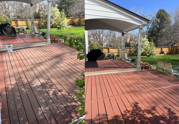 Deck Resurfacing - Full Deck Resurface - Sanding, Powerwashing and Resurfacing. Double coated with Diamond Shield. Rock Hard Finish. Good for Pets and Kiddos