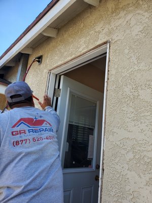 Prehung Door 2023 - This Prehung Door was done because the existing prehung door was the original from the house.  The owner contacted us for a professional service. The owner was very satisfied with the outcome and cleaned service that we are known for.