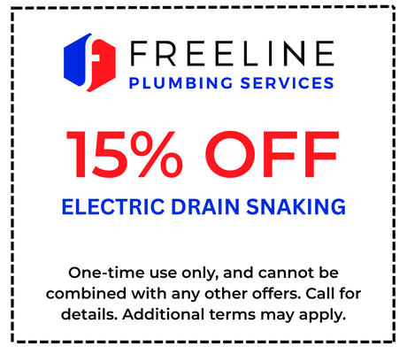 15% OFF - Dealing with a stubborn clogged drain? Save 15% on electric drain snaking service. Our professional equipment clears blockages efficiently to restore proper flow and help prevent future backups.
Valid for one-time use only. Cannot be combined with other offers. Call for details. Additional terms may apply. 15% OFF - Dealing with a stubborn clogged drain? Save 15% on electric drain snaking service. Our professional equipment clears blockages efficiently to restore proper flow and help prevent future backups.
Valid for one-time use only. Cannot be combined with other offers. Call for details. Additional terms may apply.