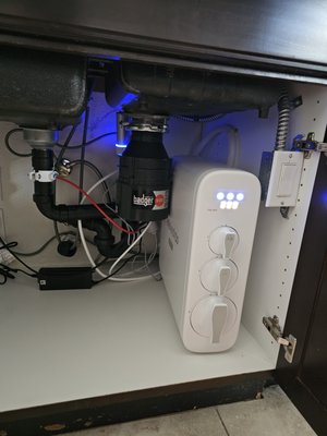 RO system installation - Installed a reverse osmosis (RO) water filtration system under the kitchen sink, including water line connection, drain integration, and faucet setup. Ensured leak-free operation and clean water flow. Ideal for improved drinking water quality. RO system installation - Installed a reverse osmosis (RO) water filtration system under the kitchen sink, including water line connection, drain integration, and faucet setup. Ensured leak-free operation and clean water flow. Ideal for improved drinking water quality.