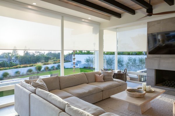 Solar Screen 5% - Solar screen shades in 5% opacity are designed to protect your interior space from harmful UV rays without sacrificing your view. Solar Screen 5% - Solar screen shades in 5% opacity are designed to protect your interior space from harmful UV rays without sacrificing your view.