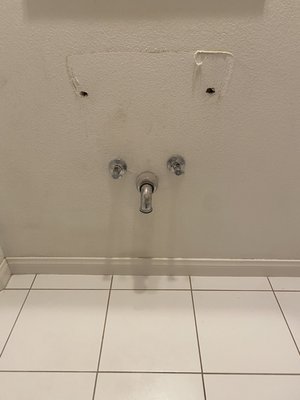 Lavatory vanity replacement - Customer was requesting replacement of old existing pedestal sink for a brand new vanity sink for hallway restroom. Lavatory vanity replacement - Customer was requesting replacement of old existing pedestal sink for a brand new vanity sink for hallway restroom.