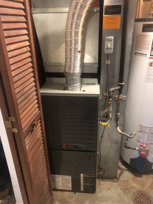Furnace installation - This installation updated the customer from a 80’s model furnace to a 2019 model.