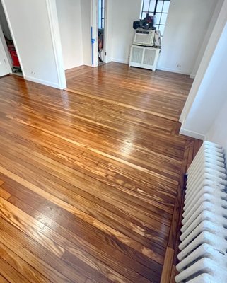 resurfaced wood flooring - The client requested for the floor to get back some life before selling his unit. We resurfaced the floor with a natural look which definitely provided new life to the floor. looks great on both bright lighting and lower tone lighting. resurfaced wood flooring - The client requested for the floor to get back some life before selling his unit. We resurfaced the floor with a natural look which definitely provided new life to the floor. looks great on both bright lighting and lower tone lighting.