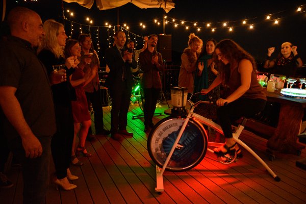 Holiday Events - Power your holiday lighting with our rental bikes or purchase your own! Our Off The Wall provides power for lighting projects, you can light up your bike blender for blending cocktails at a party, create a customized exhibit, or select from our bike rental activities such as the Dual sLEDgehammer competitive challenge.