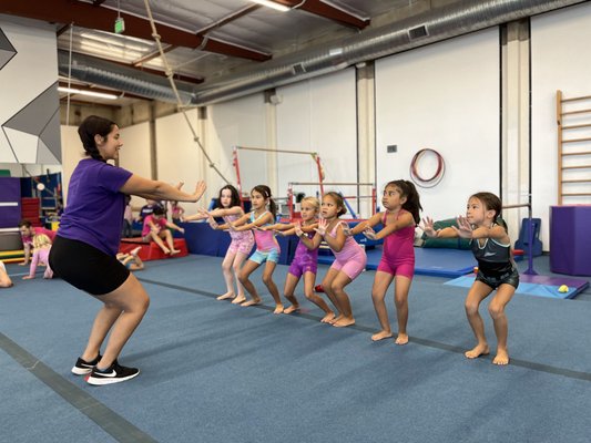 Gym Gems (Girls Ages 5.5+) - You and your daughter will be delighted with the benefits of our gymnastics classes! Can you picture her learning how to do a handstand or flip for the first time? Call 619-940-4075 or visit https://gemstonegymnastics.com/ to enroll now.

First, she is inspired to try something new. She sets a goal, and her coach guides her towards achieving her dreams! This process teaches her to be diligent, that hard work gets results, and that nothing is impossible! She learns that she is brave, capable, and strong. Along the way she is developing new friendships, and a love of fitness that will stay with her throughout her lifetime!

Gymnastics is a training ground for life, both mentally and physically, and is a whole lot of FUN!