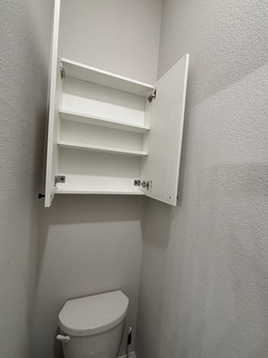 Bathroom additions - My client wanted more space to put things in the bathroom. Bathroom additions - My client wanted more space to put things in the bathroom.