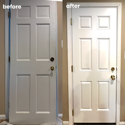Entry door replacement - We provide professional full entry door replacement, including removal of the old unit and expert installation of a new, high-quality door. Check out the before-and-after photos to see the transformation and craftsmanship in our projects.