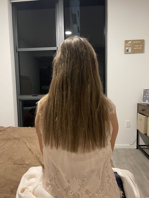 Hair Extension - We use only 100% real human hair extensions to achieve the most authentic, luxurious-looking, and feeling hair. Therefore our specialists work with some of the most trusted suppliers of Slavic hair to achieve results so natural and seamless no one would know for any colors, lengths, and textures.