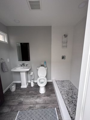 Bathroom casita - Customer wanted an outdoor shower by his pool side project took us a week and a half from start to finish and the turnout couldn’t have been better Bathroom casita - Customer wanted an outdoor shower by his pool side project took us a week and a half from start to finish and the turnout couldn’t have been better