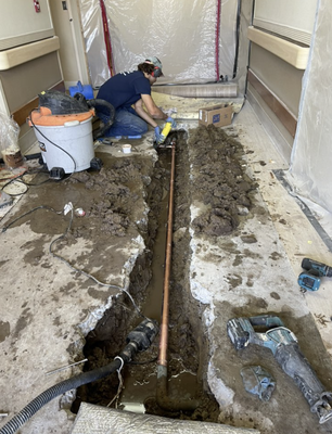 Commercial Property Leaks - Locate and repaired a water leak at a commercial property. After identifying the source, the area was carefully accessed and the damaged line was repaired. Commercial Property Leaks - Locate and repaired a water leak at a commercial property. After identifying the source, the area was carefully accessed and the damaged line was repaired.