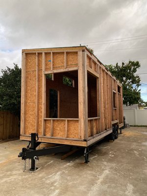 Build frame for mobil tiny house - Customer asked us to create frame for his future mobile Tiny hows. It was interesting project. We leave customer happy and with strong builded frame! Build frame for mobil tiny house - Customer asked us to create frame for his future mobile Tiny hows. It was interesting project. We leave customer happy and with strong builded frame!