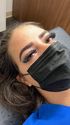 MEGA Volume Eyelash Extension - Deka Lash's MegaVolume lashes take the drama and turn it up a notch by delivering a triple threat: volume, darkness, and density. Deka Lash takes our standard TrueVolume lash extensions and doubles them to create a fluffy, full, luxurious look that is lightweight and comfortable. MegaVolume lashes’ midnight darkness and stiletto length is perfect for those looking to captivate the attention of any room.  (Note: Photos shown are actual clients not paid models.)