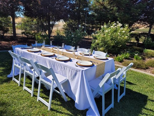 Holiday Parties - We provide rental equipment for different events including weddings, rehearsal dinners, day after brunch, holiday parties, birthday parties, retirement parties, funerals, quinceañeras, corporate events, anniversaries, graduation parties. We provide deliveries to make it more convenient and stress free for our clients so our clients can focus on enjoying their special celebration.
Call us today for a free consultation! Holiday Parties - We provide rental equipment for different events including weddings, rehearsal dinners, day after brunch, holiday parties, birthday parties, retirement parties, funerals, quinceañeras, corporate events, anniversaries, graduation parties. We provide deliveries to make it more convenient and stress free for our clients so our clients can focus on enjoying their special celebration.
Call us today for a free consultation!