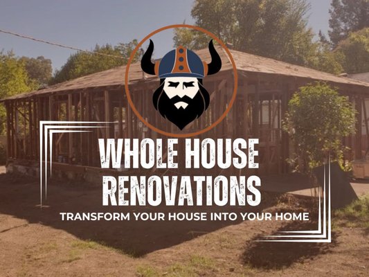 Whole House Renovations - At Crazy Viking Construction, we understand that your home is not just a structure; it's where you build your life, create memories, and find comfort. When your home needs a comprehensive overhaul, we offer Whole House Demo & Structural Reinforcement services to breathe new life into your living space, ensuring it stands strong and safe for generations to come.