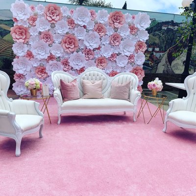 Gretchen Rossi's Baby Shower - This Flower Backdrop was customized for the beautiful Gretchen Rossi's baby shower. The flower wall size was designed on a 12 feet width by 8 feet high panel. This wall comes in different sizes. The flowers are all in pink and white camellias. Please refer to our website's rental page for rental prices or call us at (949) 394-1331 for more information. You may also make an appointment to visit our showroom in Huntington Beach. Gretchen Rossi's Baby Shower - This Flower Backdrop was customized for the beautiful Gretchen Rossi's baby shower. The flower wall size was designed on a 12 feet width by 8 feet high panel. This wall comes in different sizes. The flowers are all in pink and white camellias. Please refer to our website's rental page for rental prices or call us at (949) 394-1331 for more information. You may also make an appointment to visit our showroom in Huntington Beach.