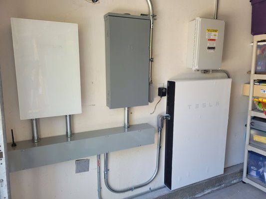 Tesla Powerwall Install - This San Diego customer had an existing PV solar system installed by Sunline years ago and decided to have us install a Tesla Powerwall2. The customers main driving factors were to allow their PV solar system to continue to work in the event of a grid outage, emergency back-up power, and have the flexibility to use energy from the Powerwall2 when SDG&E rates go up in the summer months between 4pm-9pm. Tesla Powerwall Install - This San Diego customer had an existing PV solar system installed by Sunline years ago and decided to have us install a Tesla Powerwall2. The customers main driving factors were to allow their PV solar system to continue to work in the event of a grid outage, emergency back-up power, and have the flexibility to use energy from the Powerwall2 when SDG&E rates go up in the summer months between 4pm-9pm.