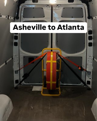 Delivery from Asheville to Atlanta - Customer needed this picked up Friday in Asheville, NC and held overnight to be delivered Saturday morning to job site in Atlanta, GA.