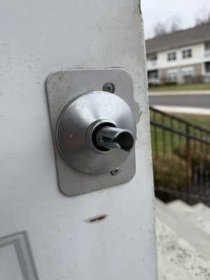 Commercial Apartment building - Commercial apartments- storeroom function trim lever replacement